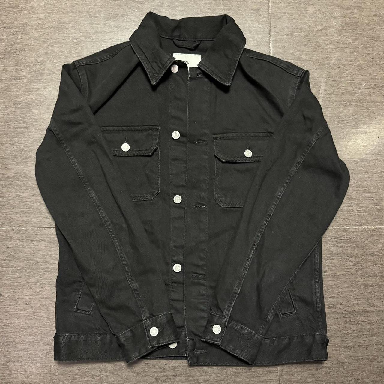 Mens black hotsell denim jacket h&m