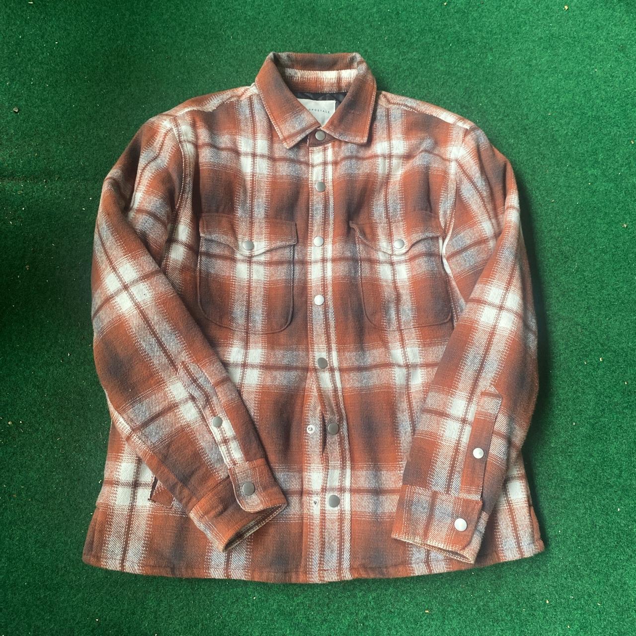 Aeropostale flannel jacket Flaws missing... Depop