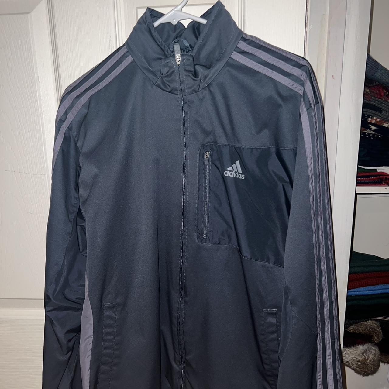 Adidas Men's Blue and Grey Top | Depop