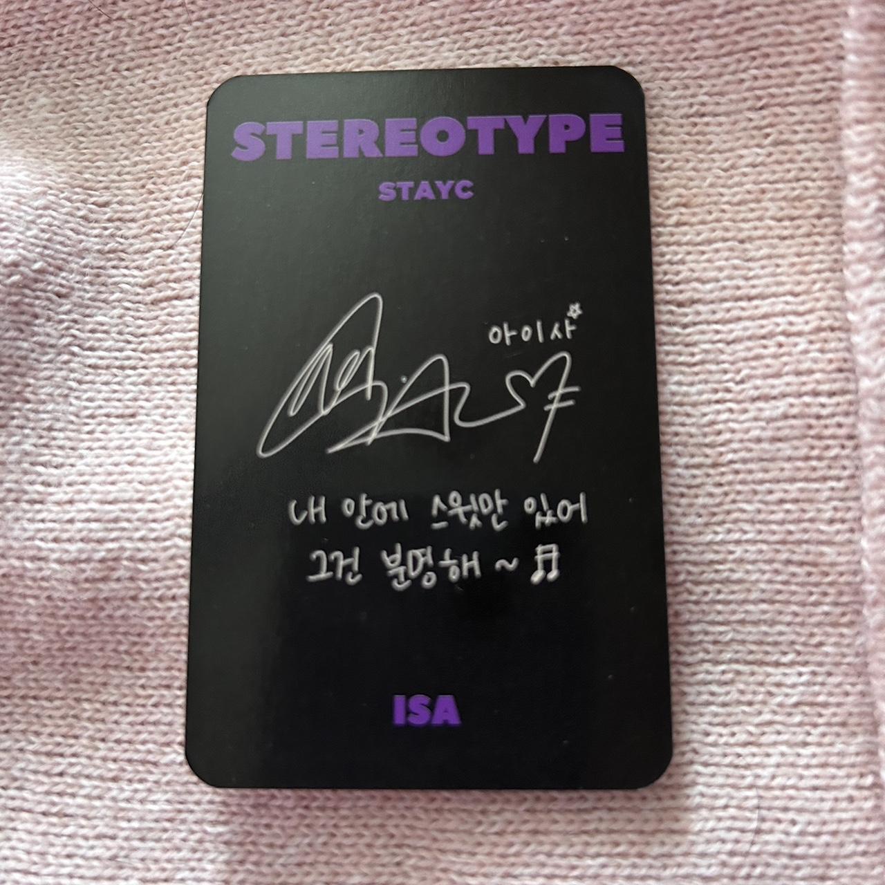 isa STAYC stereotype photocard !! 🌟perfect... - Depop