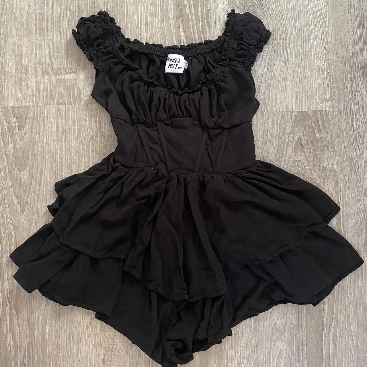 princess polly black romper (worn once) - Depop