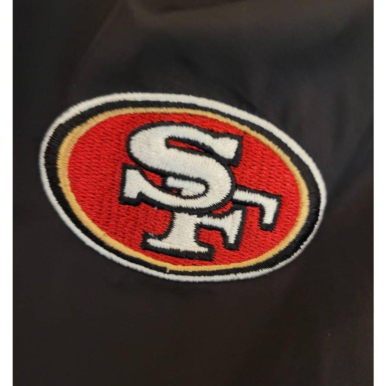 NFL Team Apparel San Francisco 49ers Kids Black Hooded Jacket Youth Size M  10-12