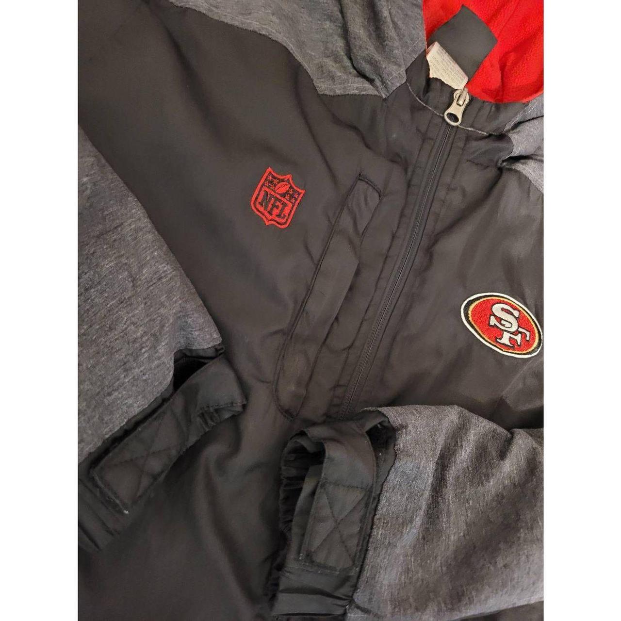 NFL Team Apparel San Francisco 49ers Kids Black Hooded Jacket