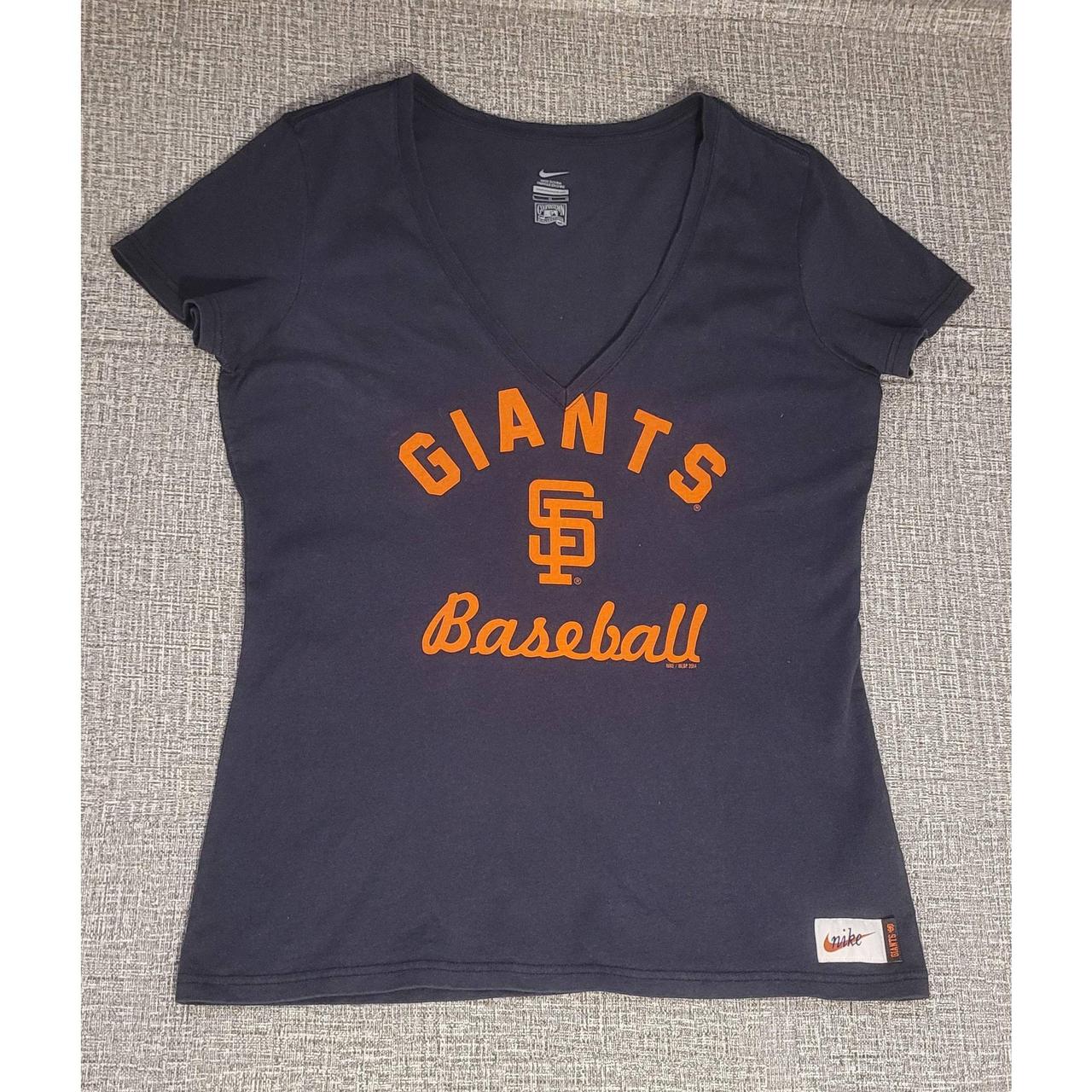 Orange Nike Giants baseball tee Model is a Large - Depop