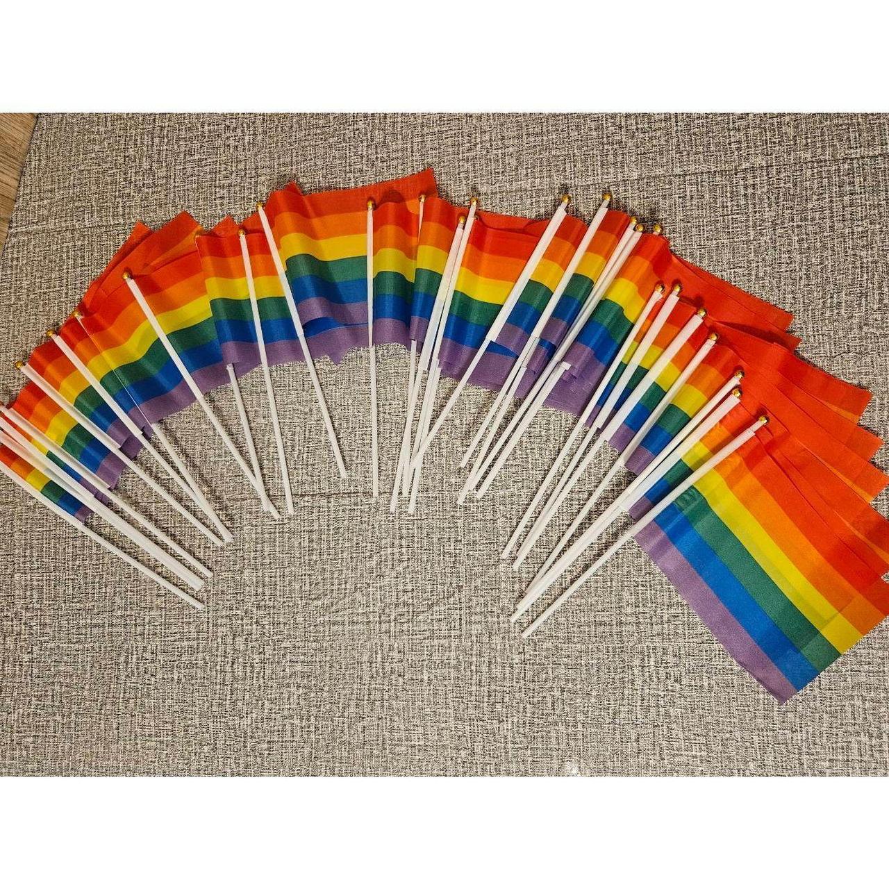 Anley Rainbow Gay Pride Mini Flag 30 Pack Hand Depop 3769