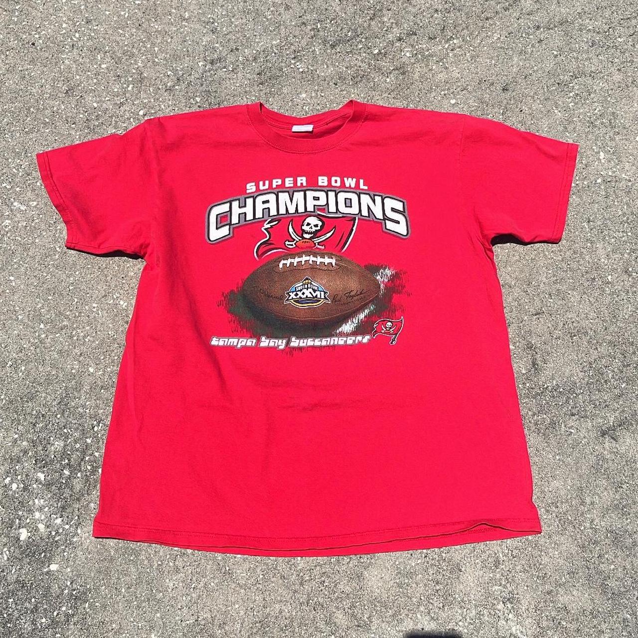 Tampa Bay Buccaneers 2002 Super Bowl XXXVII 37 Champions TShirt Sz