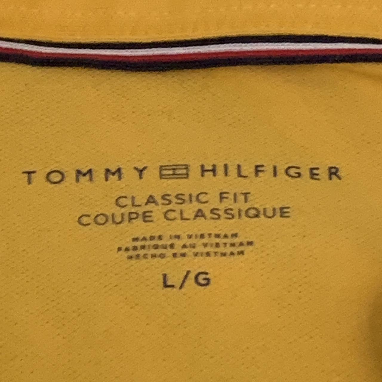 Tommy Hilfiger Y2K Yellow Shirt Size Large... - Depop
