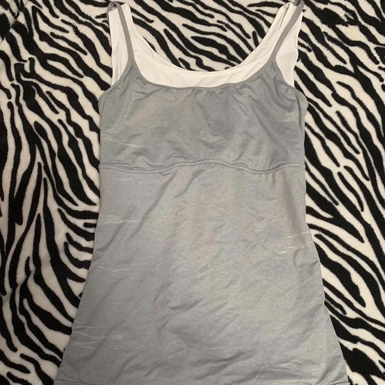 Flexees Y2K Tank Top With White Underlayer Size... - Depop