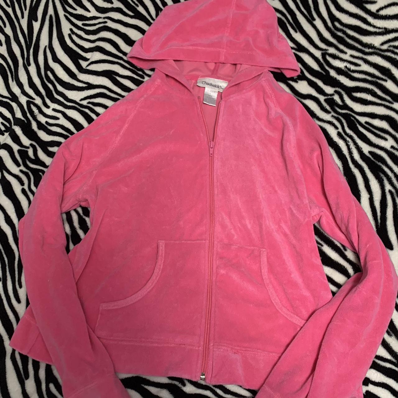 Juicy Couture Style Y2K Terrycloth Zip Up Size Large... - Depop