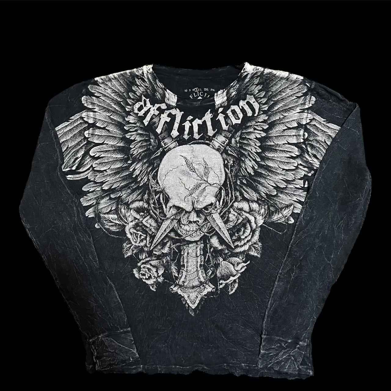 affliction long sleeve large depop payments only - Depop