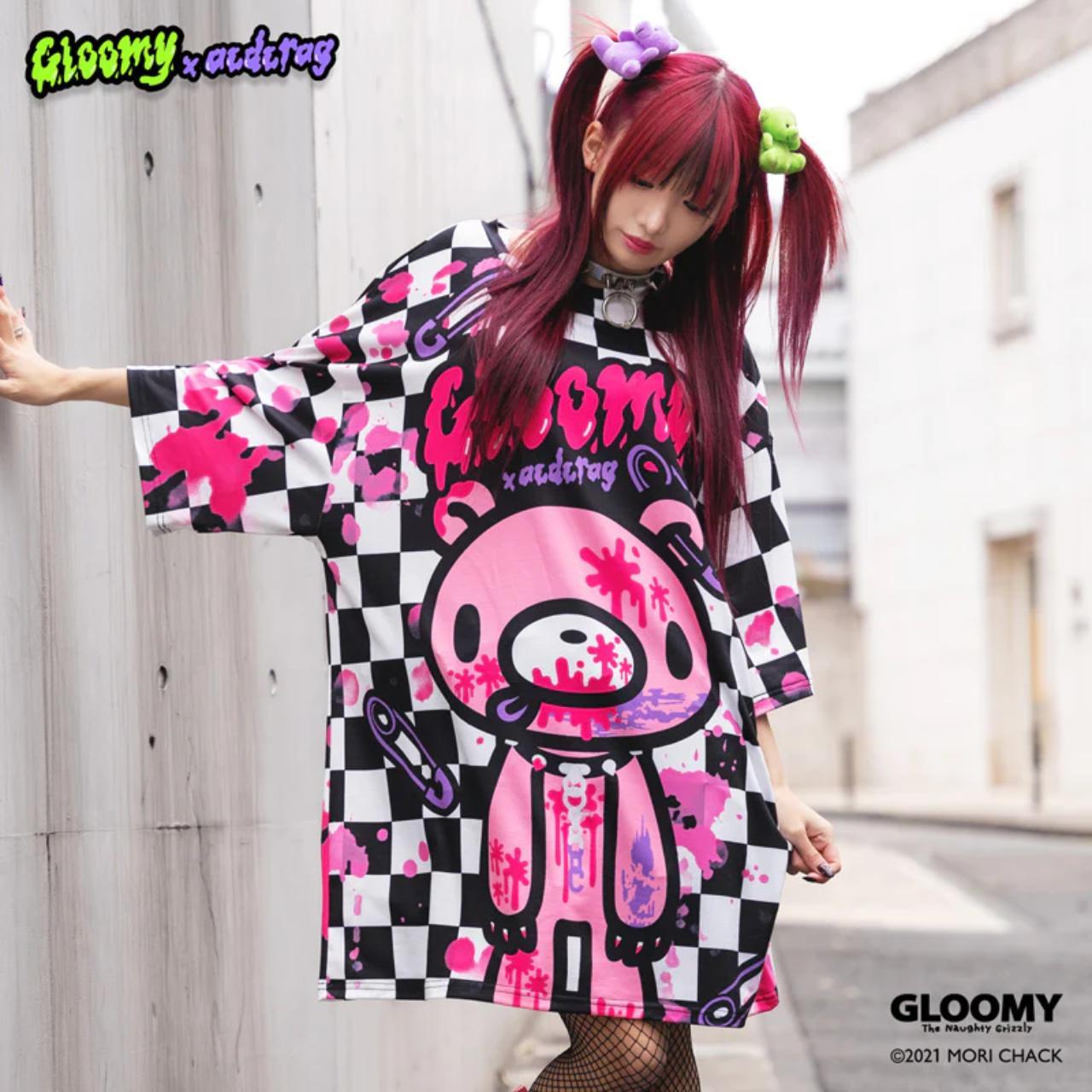 BNWT ~ Gloomy Bear × ACDC RAG Collab Checkered... - Depop