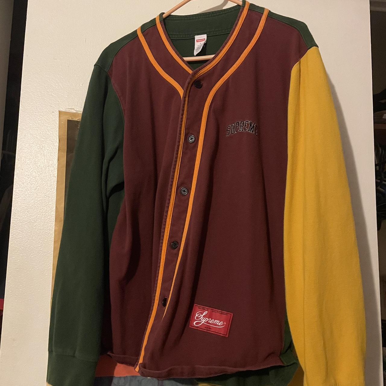 Supreme Color Blocked Baseball Top Very solid piece... - Depop