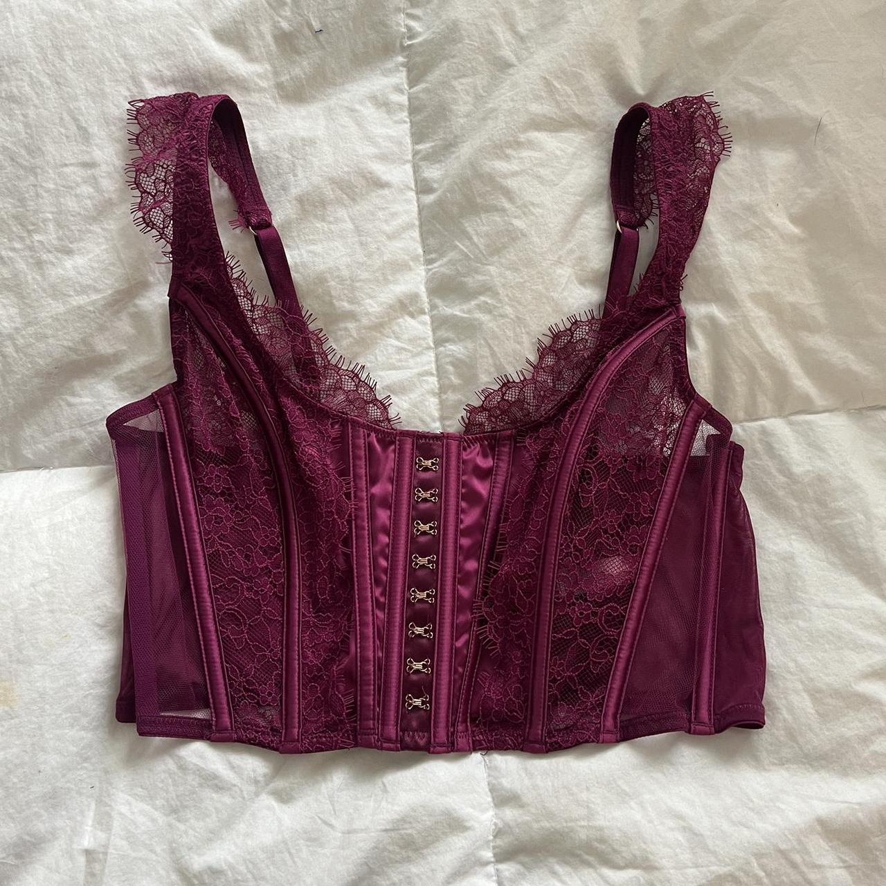 Victoria secret corset top in a pretty purple color! - Depop