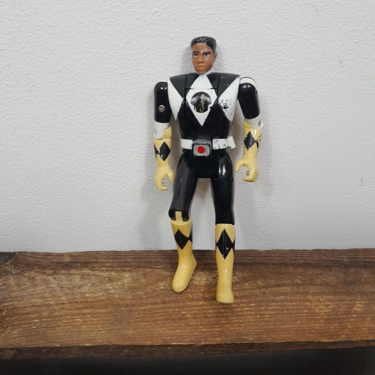 Vintage Power Rangers 90s Black Ranger Flip Head... - Depop