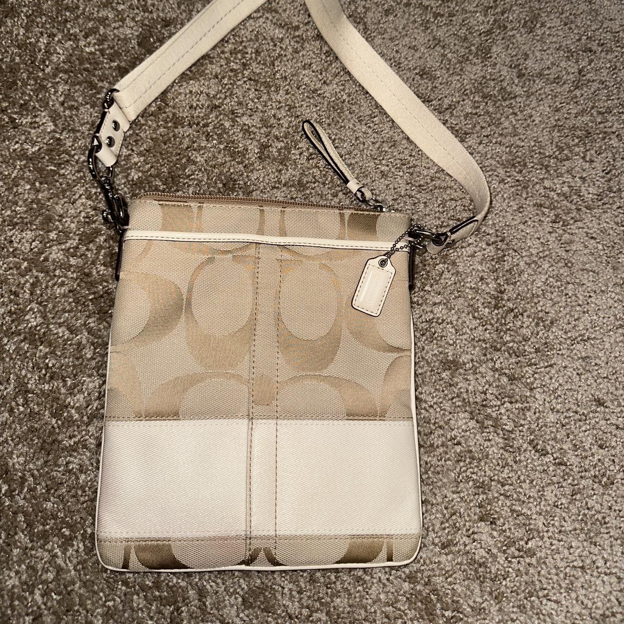 COACH Signature Crossbody Bag. Canvas/ Leather Coach - Depop