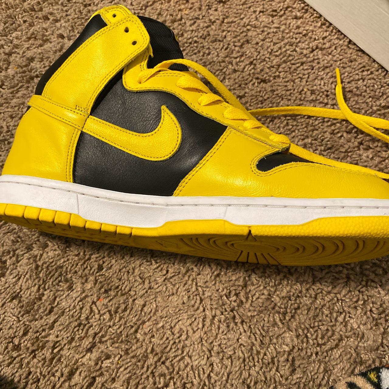 Nike dunk (yellow/black) Dunk maize size : 10.5 - Depop