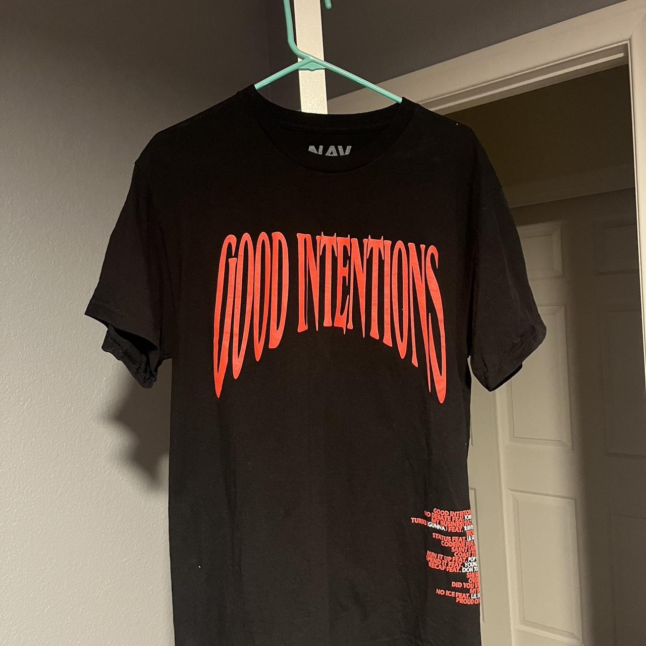 Vlone good intentions black 2024 tee