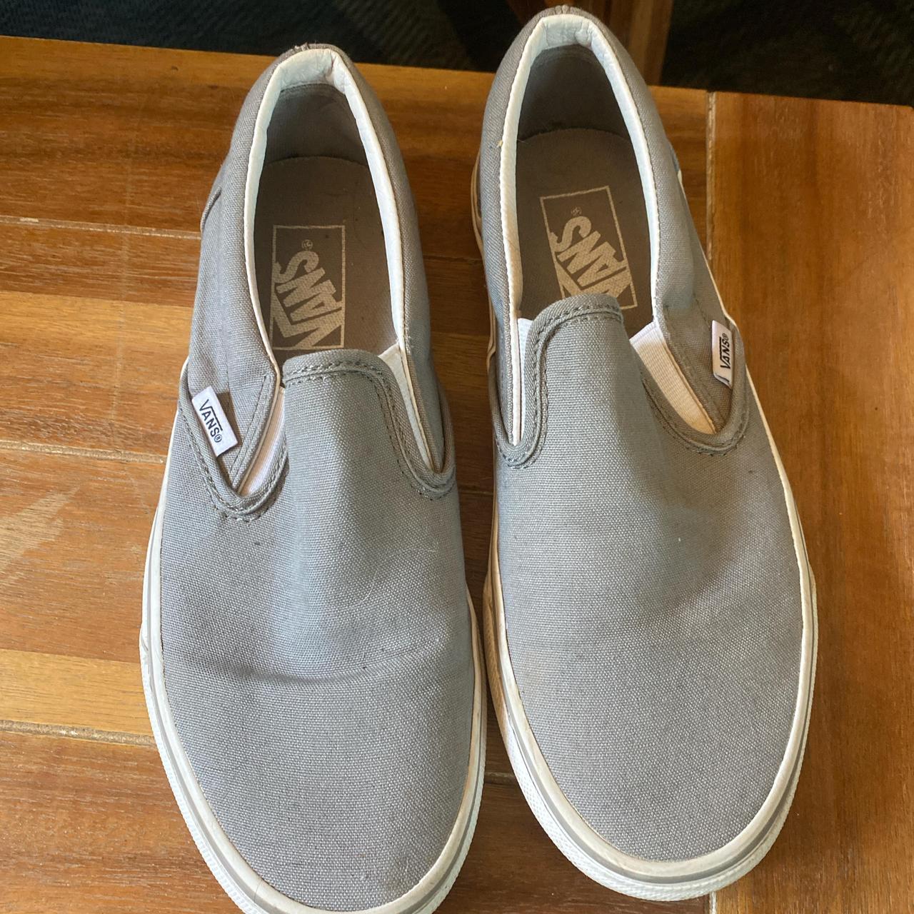 Dove grey slip on vans best sale