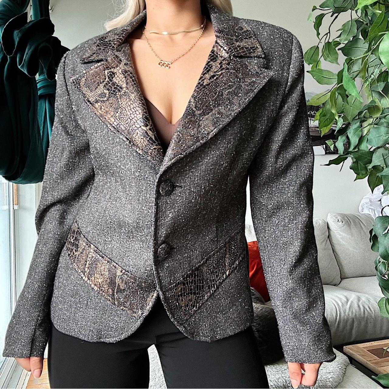 Women's Grey and Brown Jacket | Depop