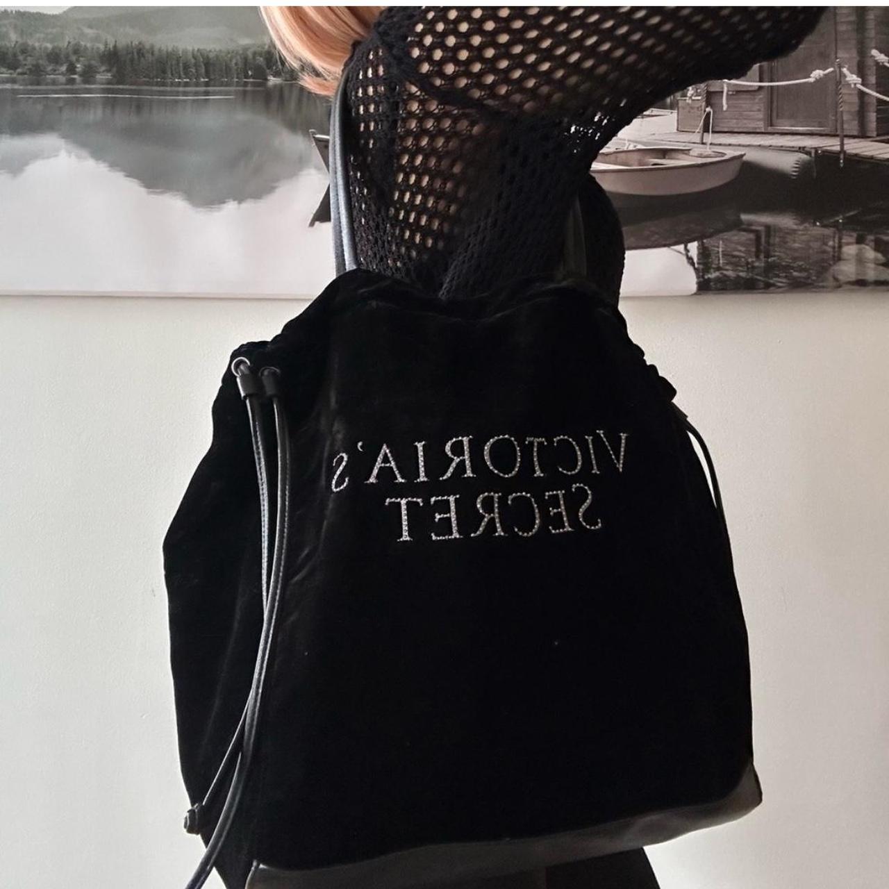 y2k Victoria's Secret Velvet rhinestones tote bag... - Depop