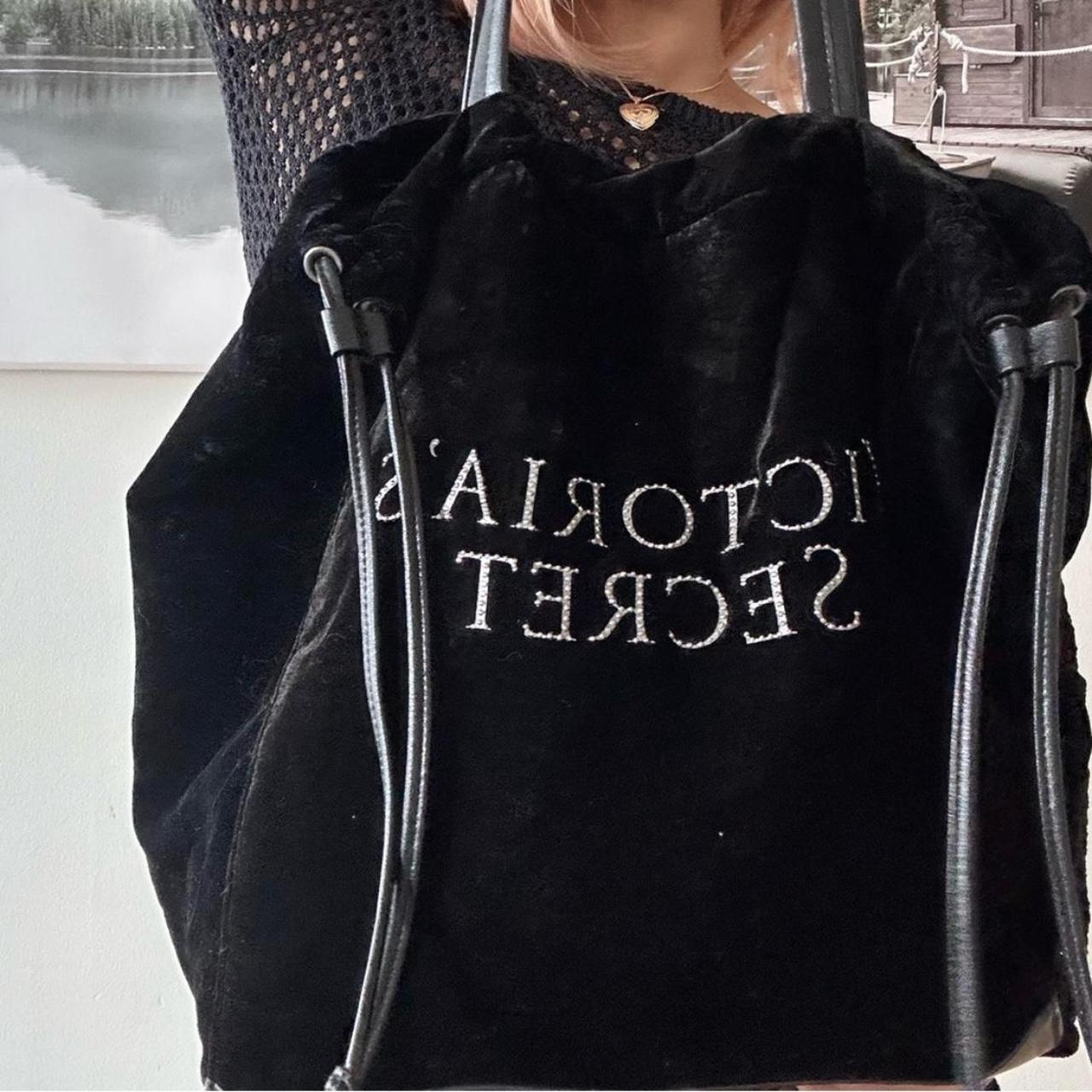 y2k Victoria's Secret Velvet rhinestones tote bag... - Depop