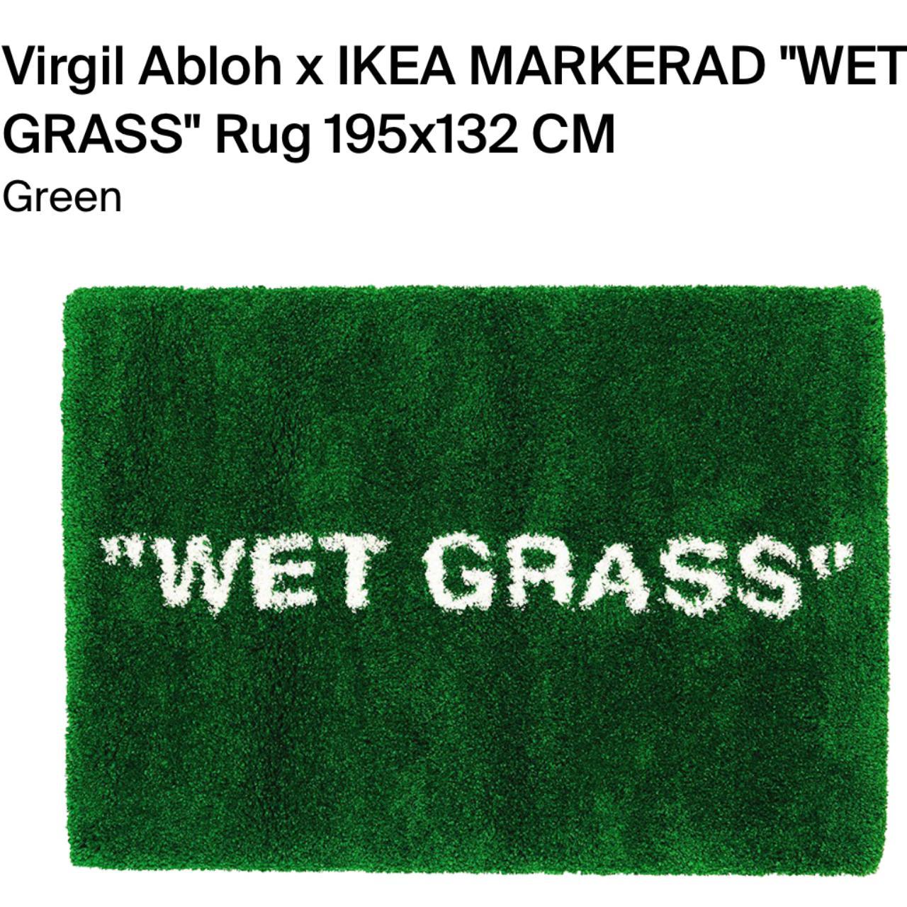 Virgil Abloh Off-White x Ikea “Wet Grass” Rug - Depop