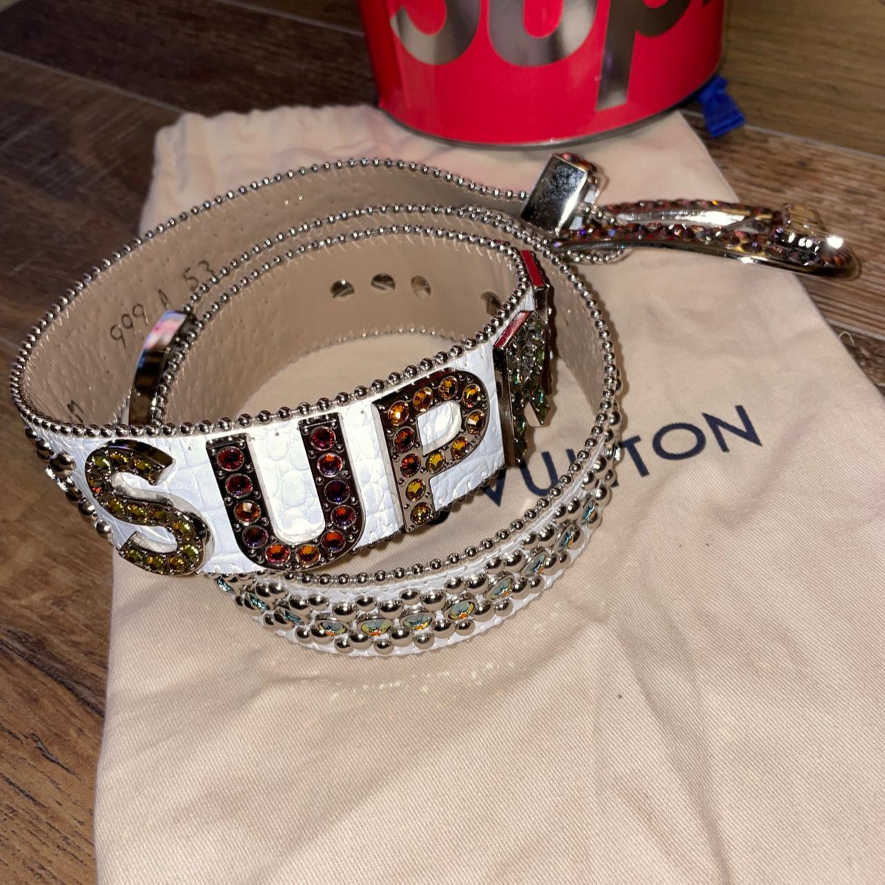 supreme b.b.simon belt white S/M-