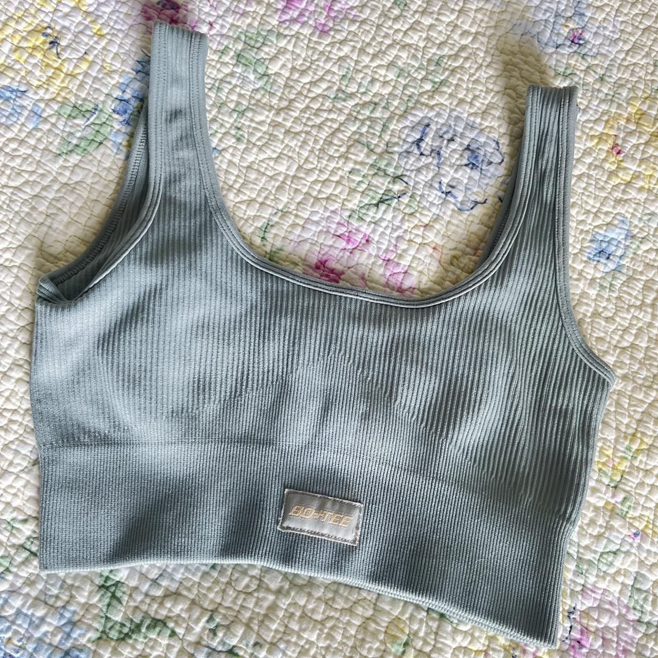 BO+TEE green sports bra size Small No wear or stains ! - Depop