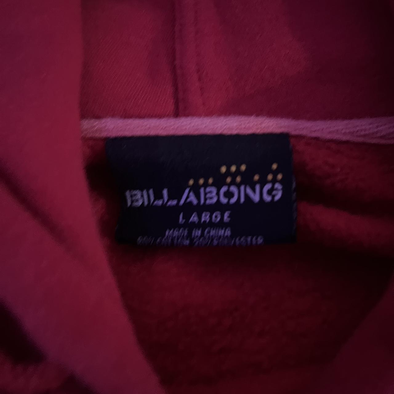 fire asl boxy fit red billabong hoodie length 27... - Depop