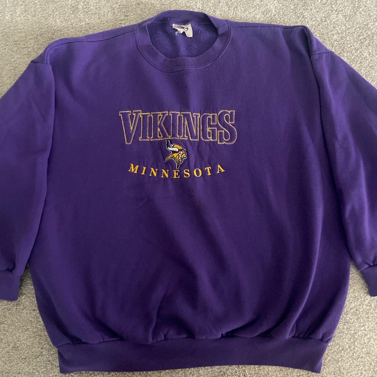 Vintage NFL Minnesota Vikings Sweatshirt Says - Depop