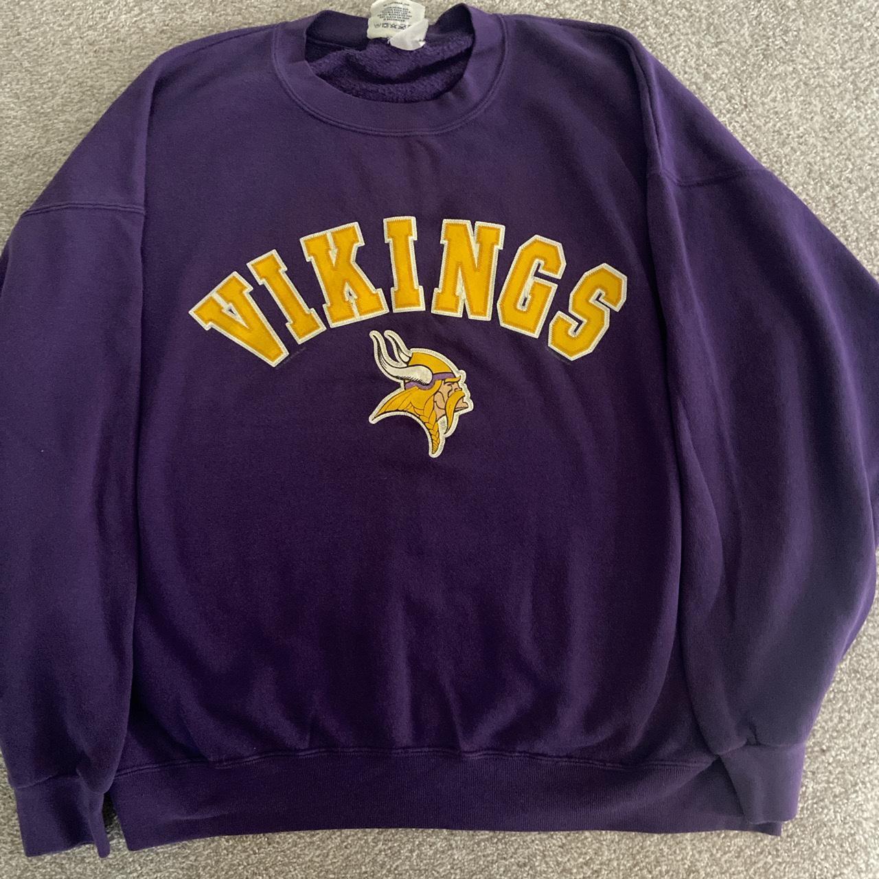 Vintage Minnesota Vikings Crew Neck Lee sport Size - Depop