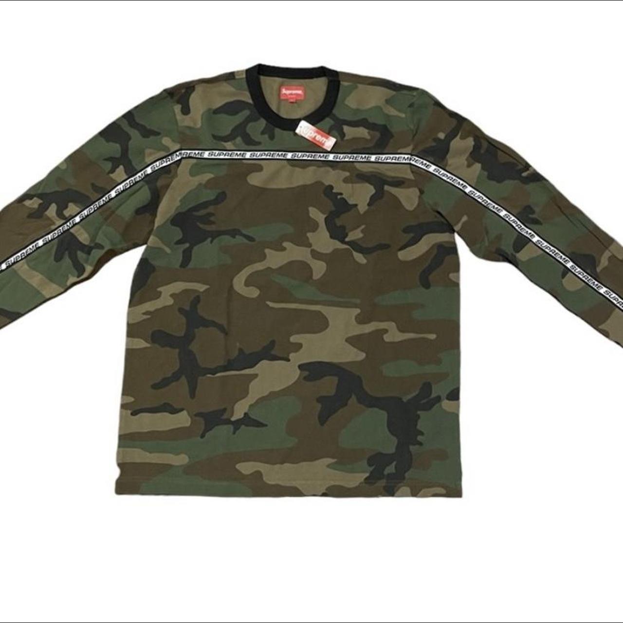 Supreme Tape Stripe L/S Pique Top L サイズ