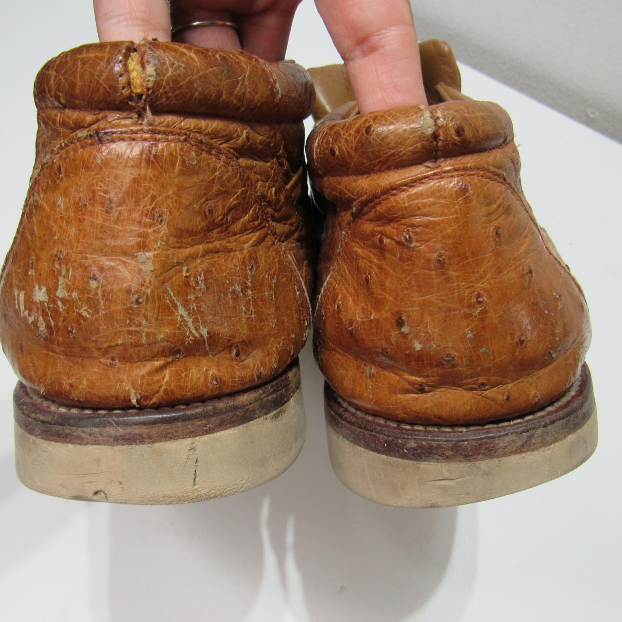 Bilbo Comfort Ostrich Quill Tan Leather Ankle Depop