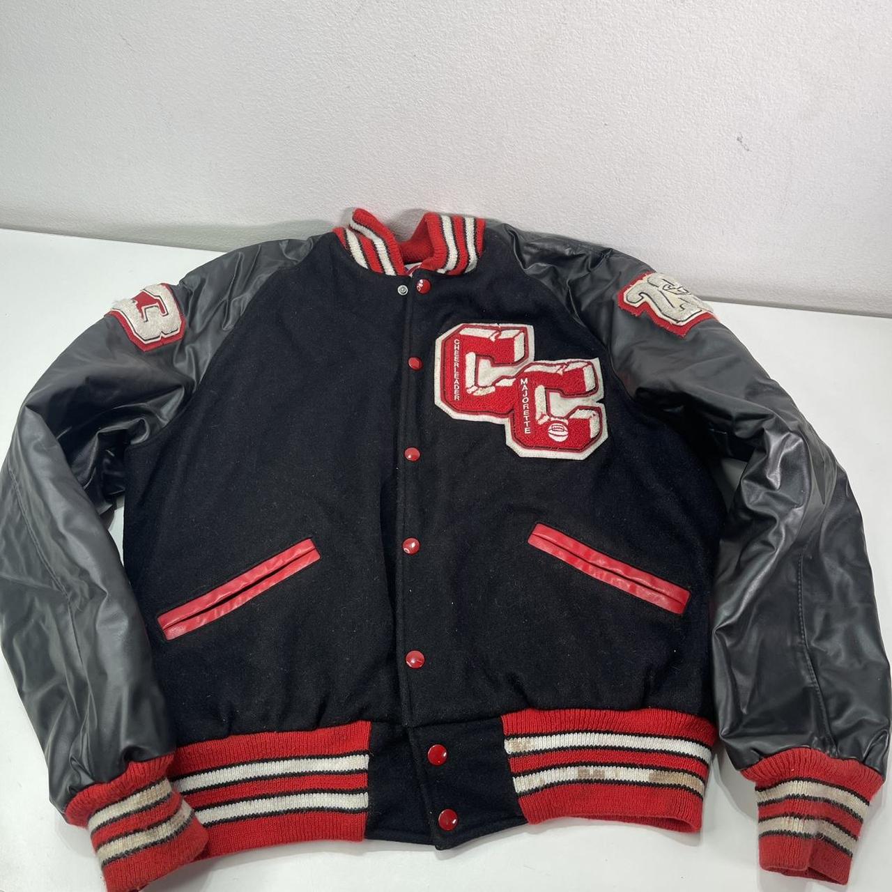 Preloved Women's Varsity Jacket - Black/Multi - L… - image 1