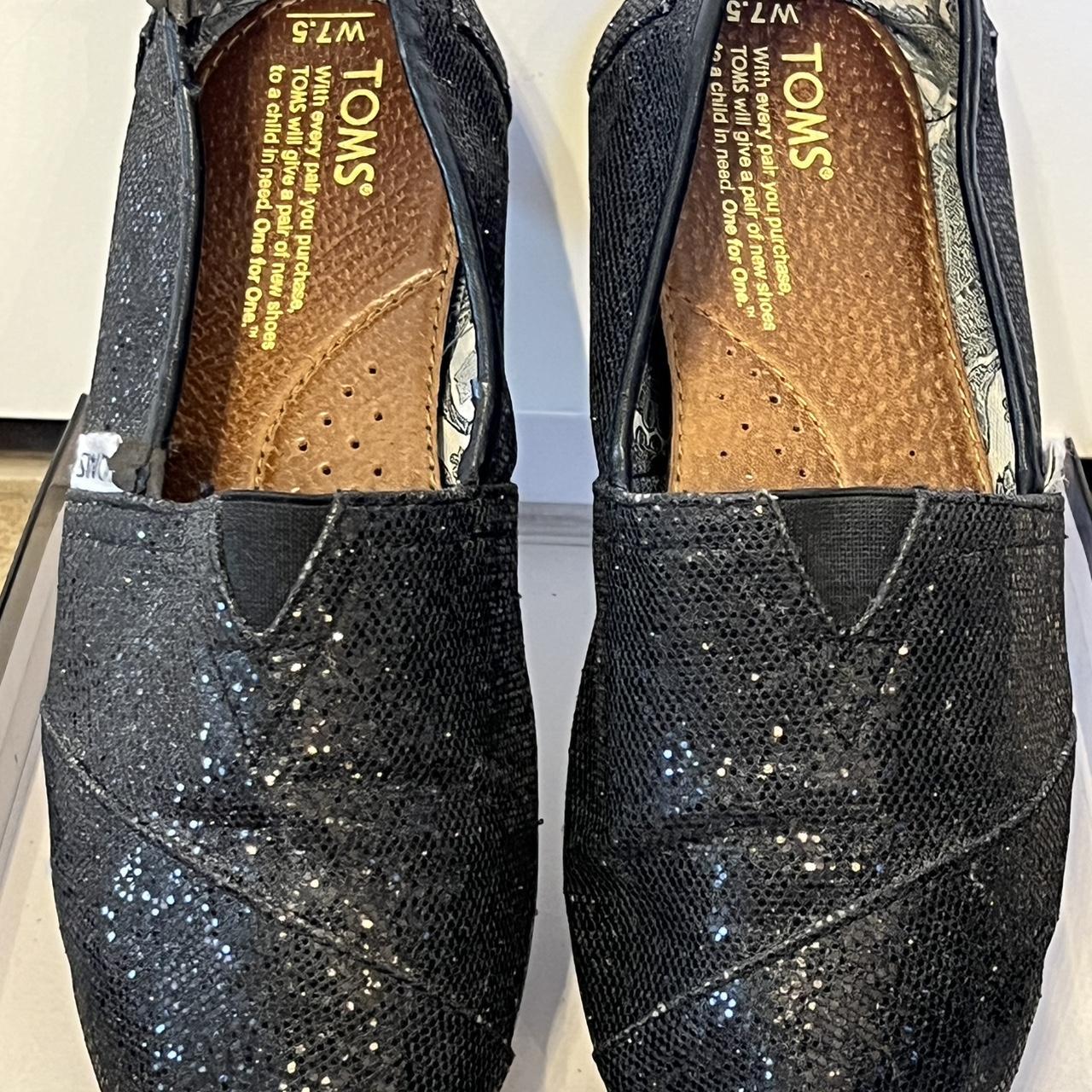 Sparkly on sale black toms