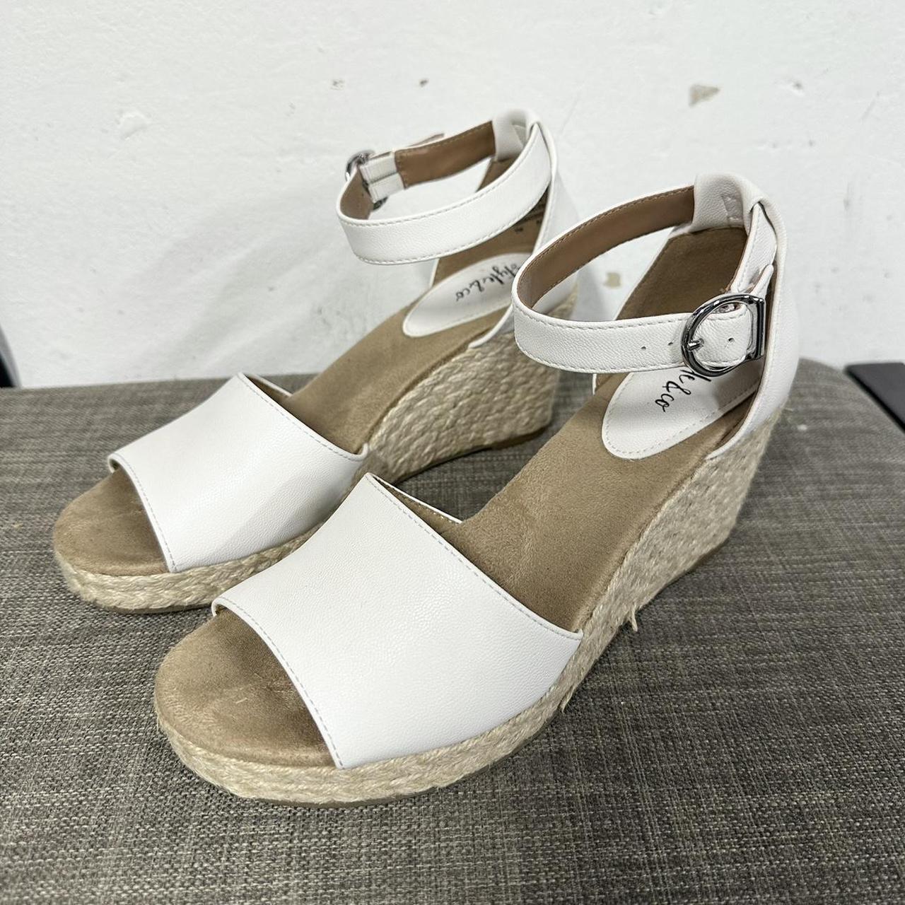 white wedge heels women