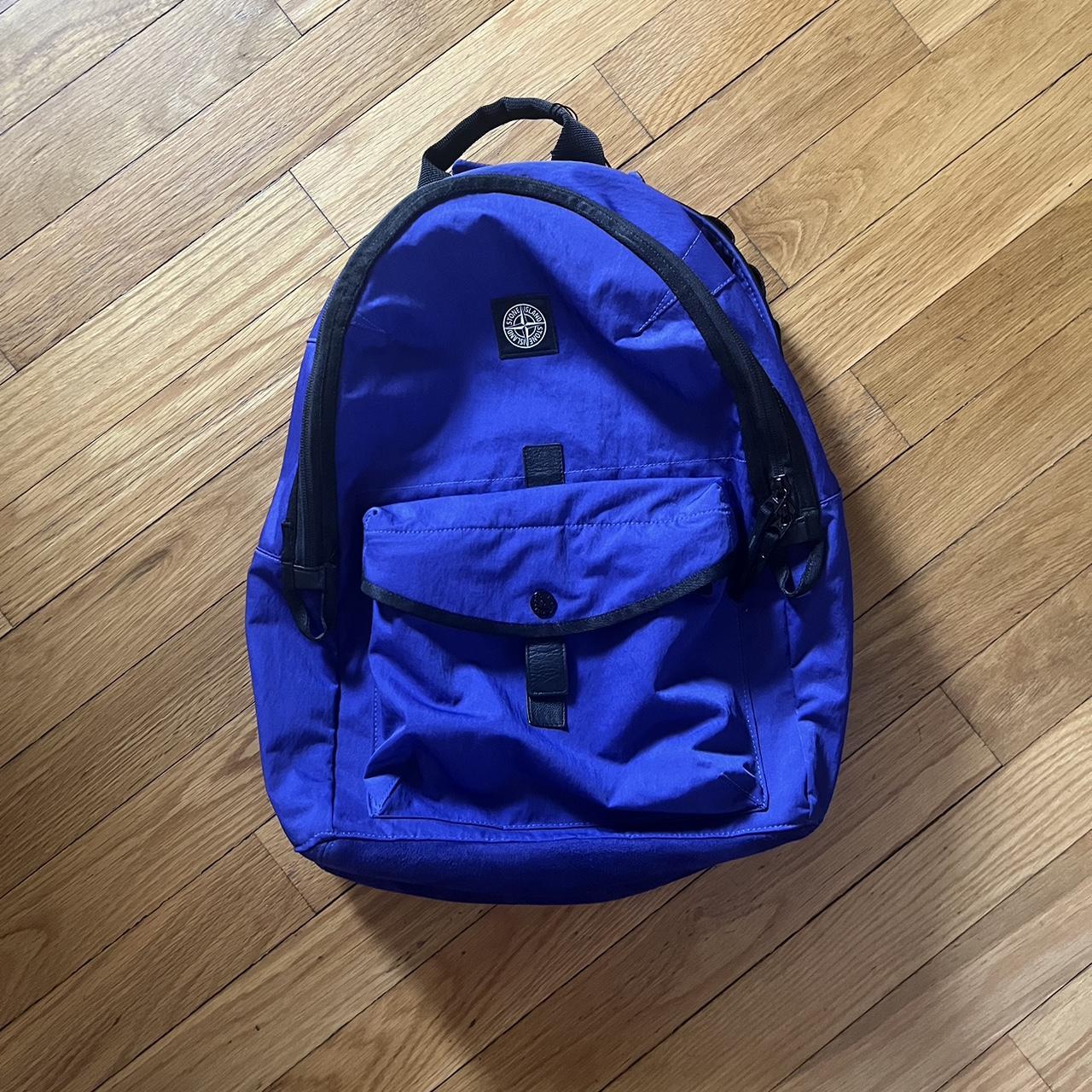 Stone Island Backpack Colour Blue Fabric 100 Depop