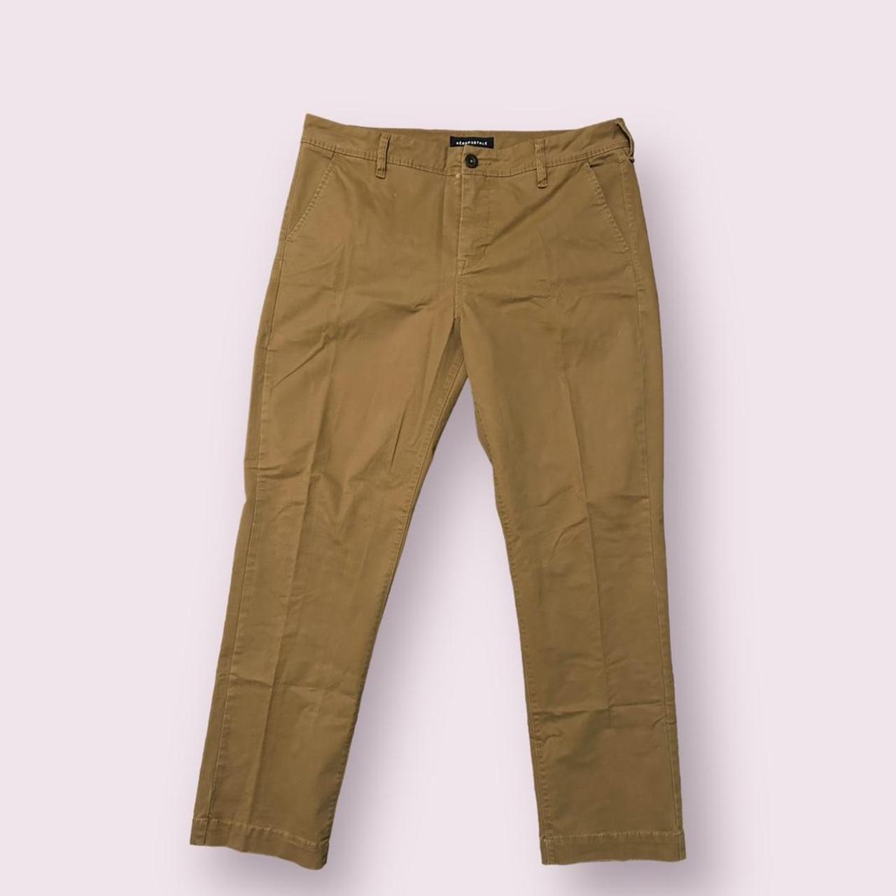 Aeropostale Men's Khaki Trousers Depop