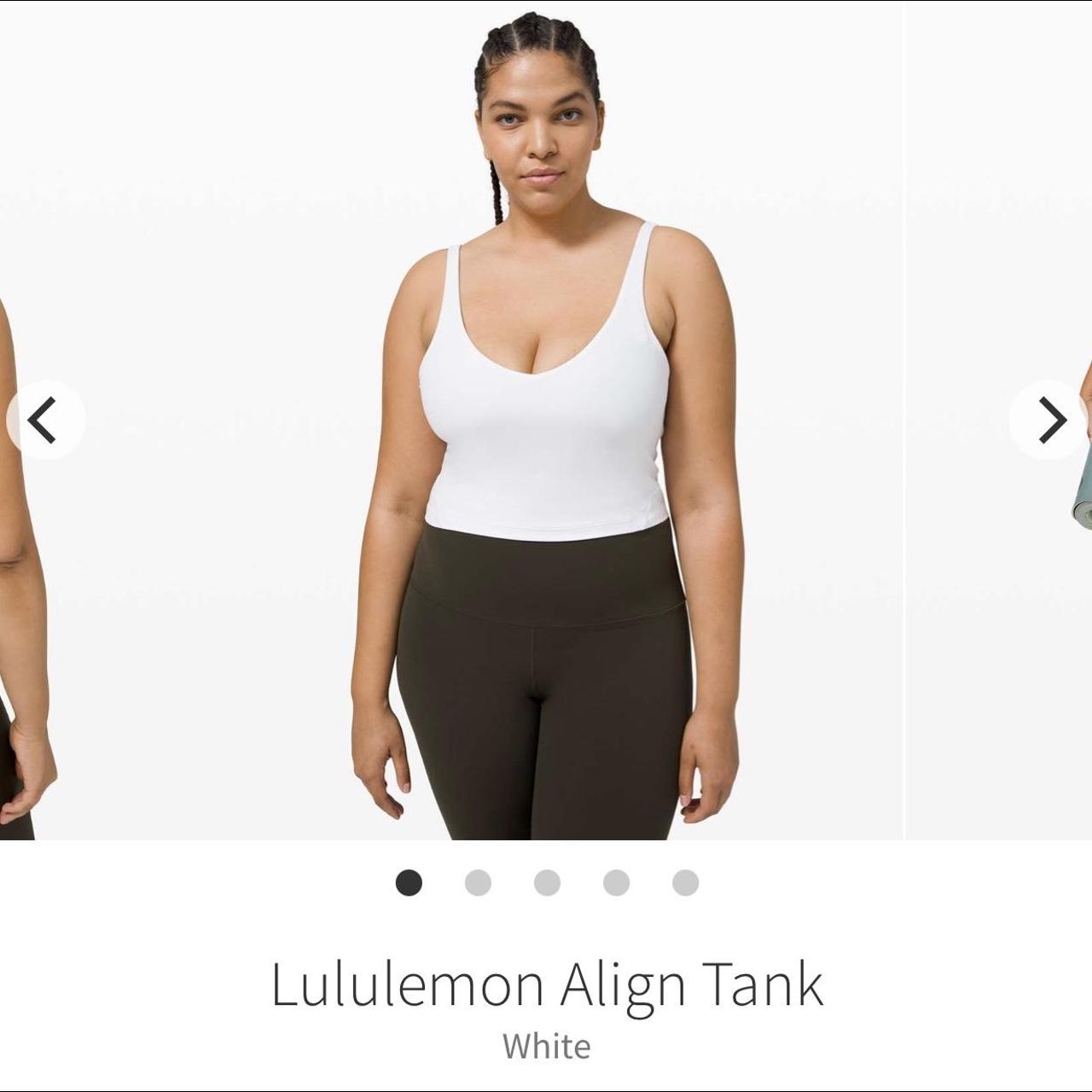 Lululemon White Align Tank Color: White (not as - Depop