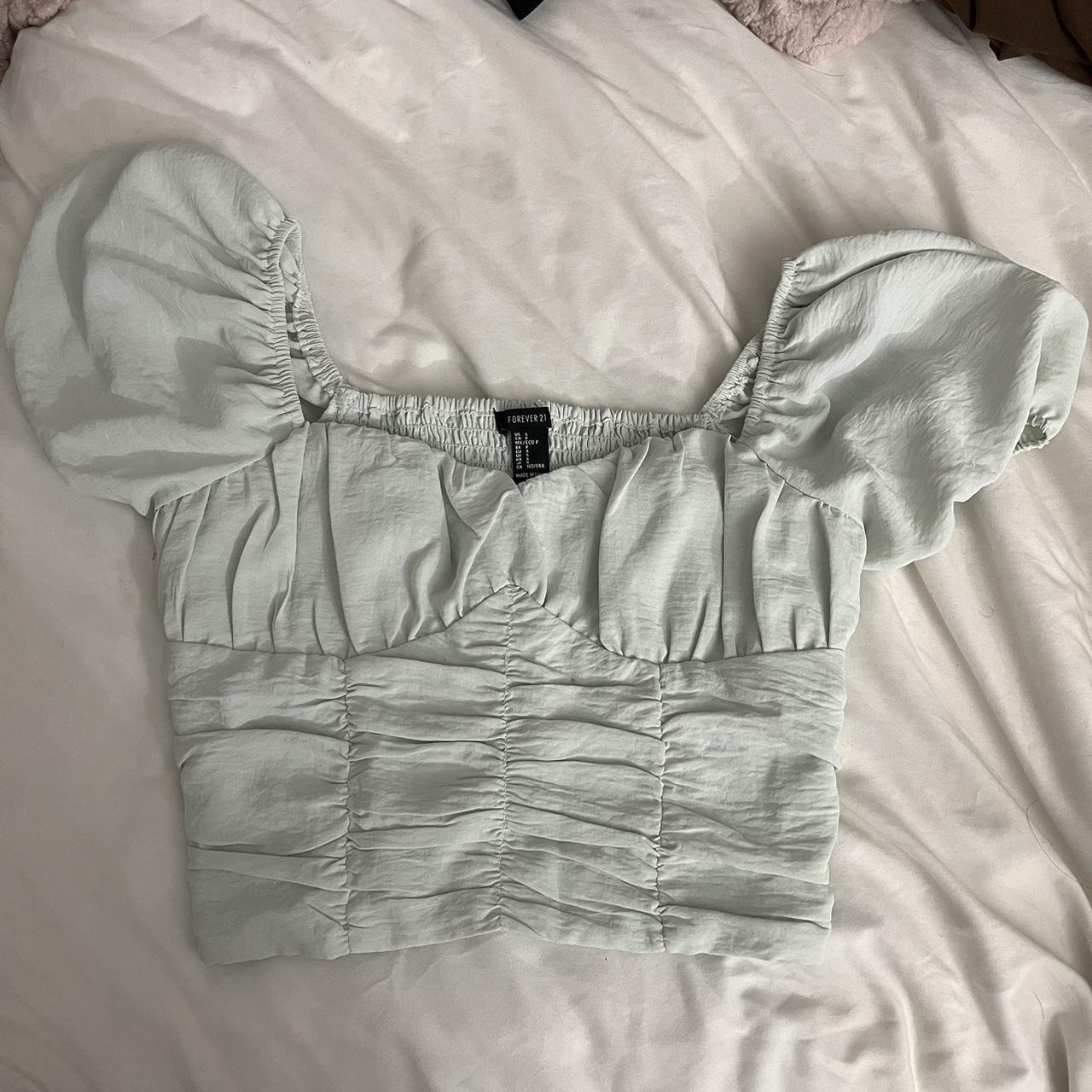 Forever 21 Baby Blue Corset Top Never worn and... Depop