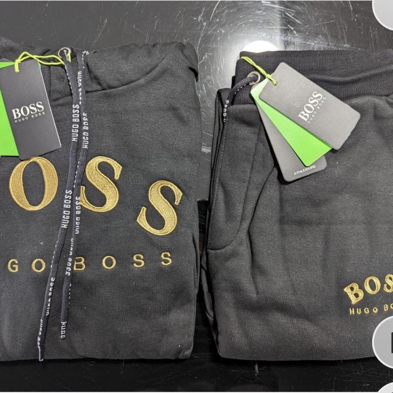 Black and gold hugo boss outlet tracksuit