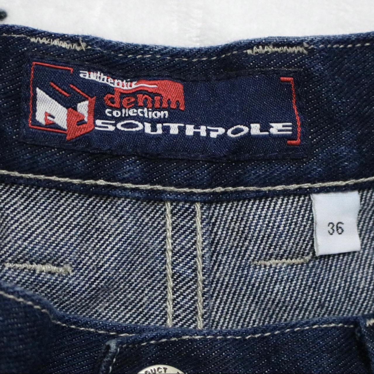 [Mens 36] Southpole navy dark wash jorts with hella... - Depop