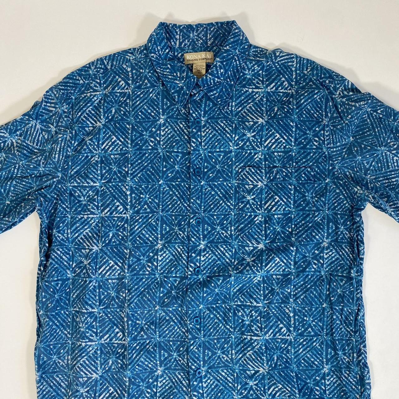 Avanti Men's Blue and White Shirt | Depop