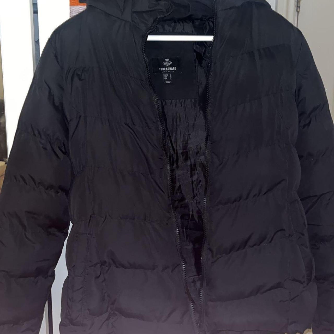Threadbare Black Puffer Coat Size 10 Worn a few... Depop