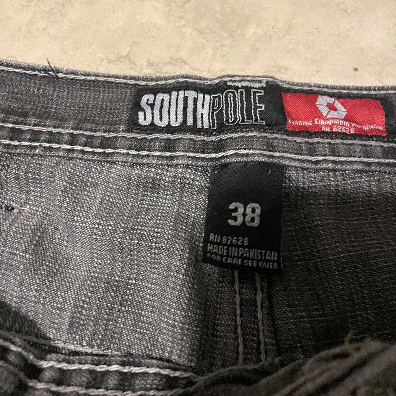 -vintage southpole black faded jorts size 38 -these... - Depop