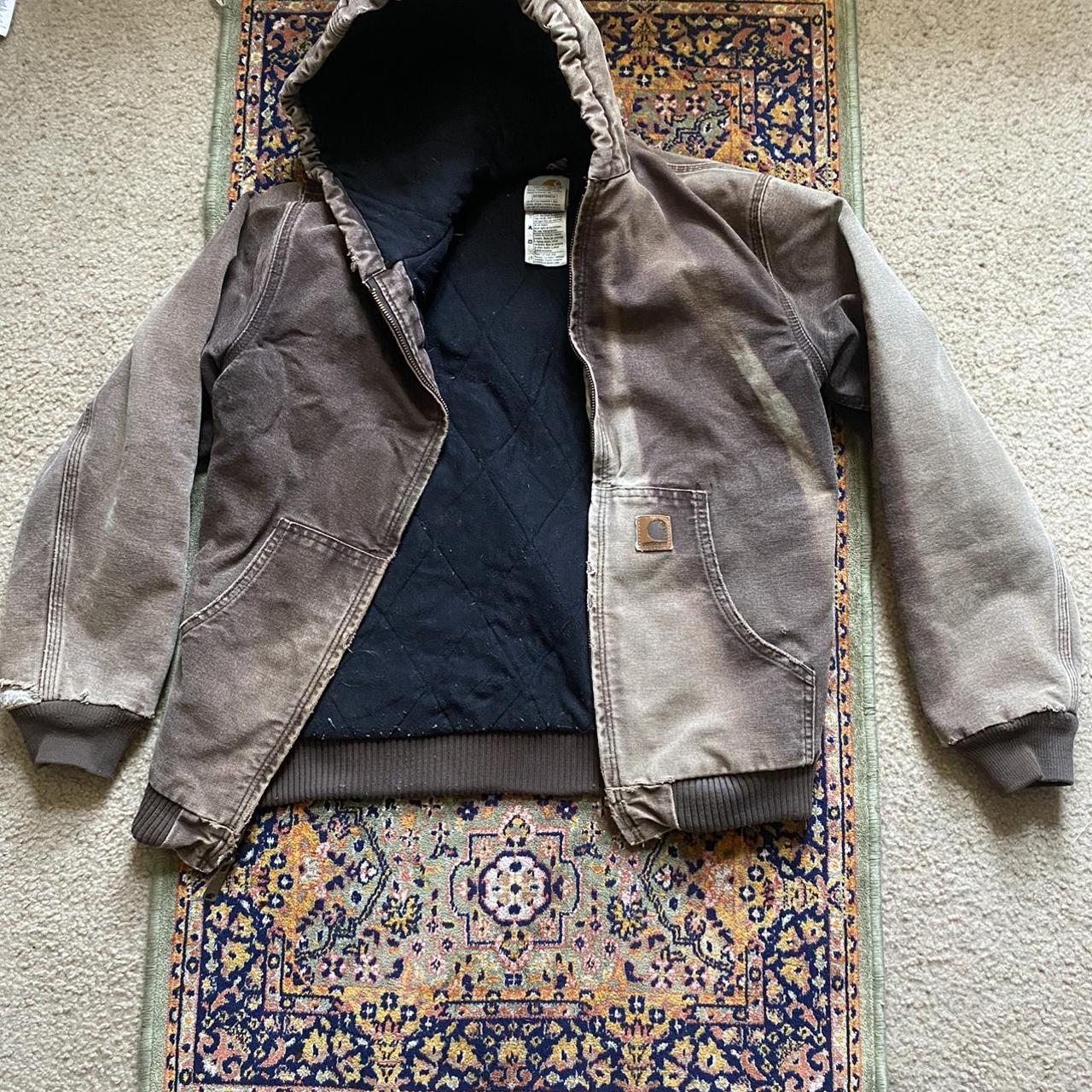 Size Small or Youth XL sunfaded vintage carhartt jacket Depop