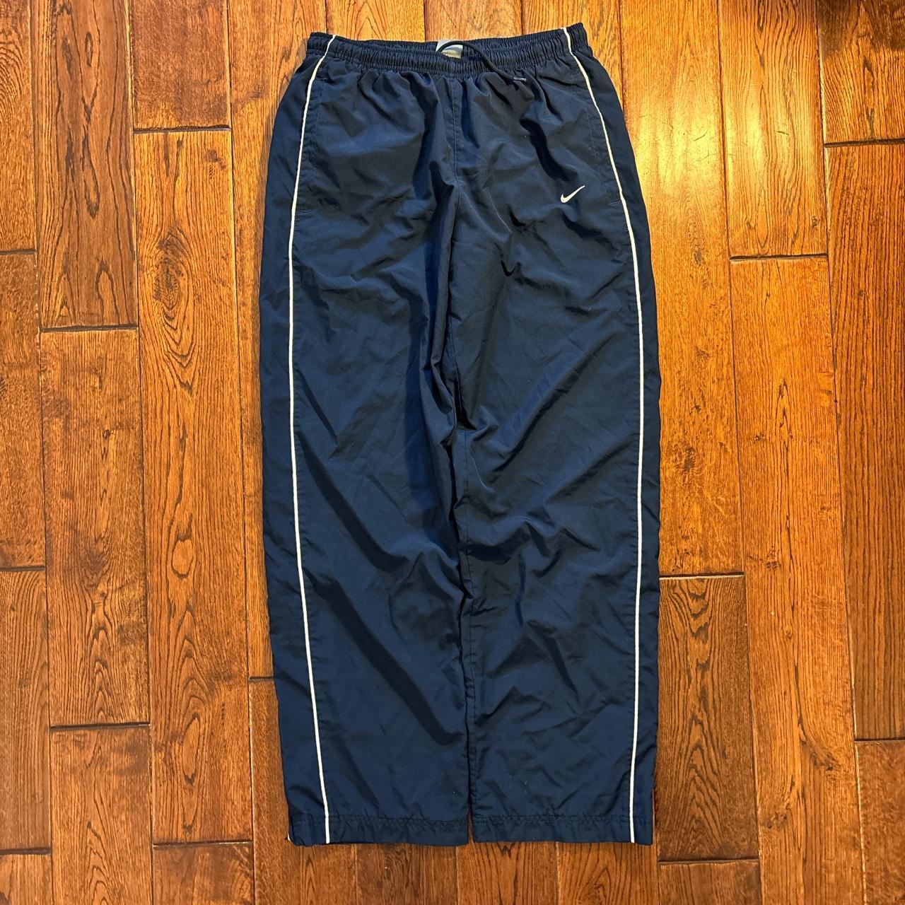 Vintage Y2K Baggy wide legged nike track pants size... Depop
