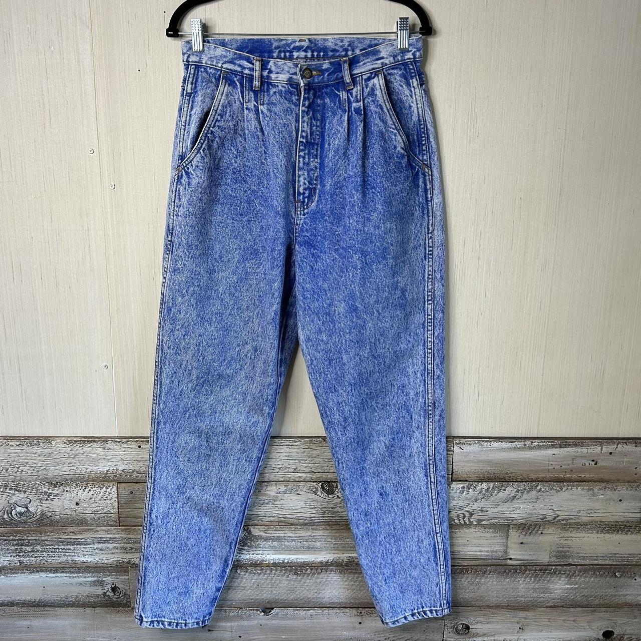 High Waisted Acid Wash Classic Mom Jeans