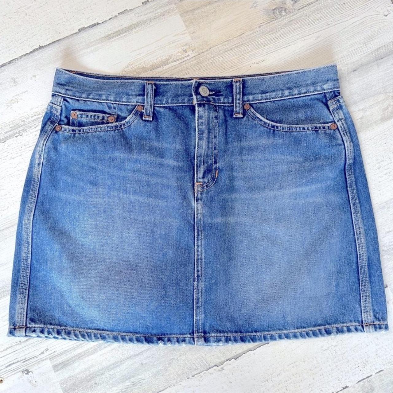 Gap Women's Blue Skirt Depop