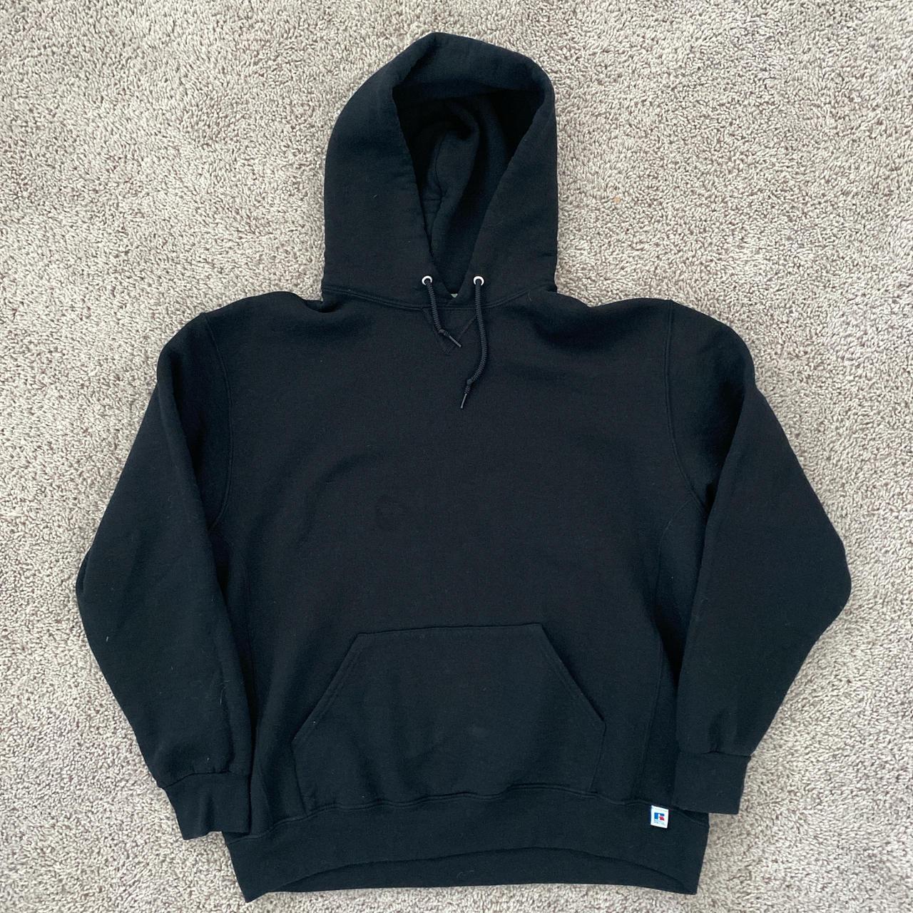 Black Russell Athletic Hoodie Use measurements for... - Depop